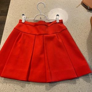 J Crew New With Tags Red Skirt size 2